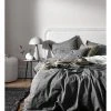 Deals ⌛ Aura Home Chambray Fringe Bedlinen Collection in Smoke 🥰