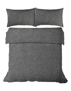 Deals ⌛ Aura Home Chambray Fringe Bedlinen Collection in Smoke 🥰 -Bedroom Sales Store 441909370 3 3 720x928