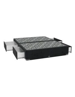 Budget 🥰 SleepMaker Velvet Base with Four Drawers & Bracket Black 😀