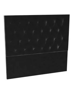 Cheapest ✔️ SleepMaker Black Velvet Tufted Bedhead 150cm High 👏