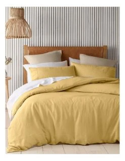 Best Pirce ๐ Australian House & Garden Sandy Cape Washed Belgian Linen Quilt Cover Yellow ๐คฉ