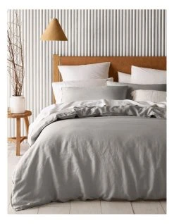 Best reviews of 🔔 Australian House & Garden Sandy Cape Washed Belgian Linen Quilt Cover Set Grey 👍