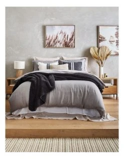 Best reviews of 🔔 Australian House & Garden Sandy Cape Washed Belgian Linen Quilt Cover Set Grey 👍 -Bedroom Sales Store 607134160 804163870 4 720x928