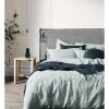 Cheap 😀 Aura Home Chambray Fringe Bedlinen Collection in Mineral 🎉