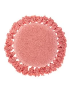 Buy 💯 Linen House Florida Round Cushion Pink ⌛