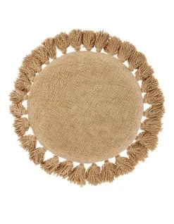 New 🎉 Linen House Florida Round Cushion Peach ⌛
