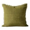 Brand new 🎉 Aura Home Vintage Linen Fringe Cushion Range in Olive 👏