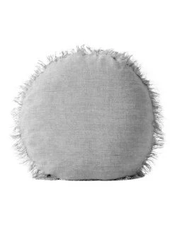Hot Sale 😍 Aura Home Vintage Linen Fringe Cushion Range in Smoke ⭐ -Bedroom Sales Store 650191870 650184580 2 1 720x928