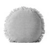 New 🎁 Aura Home Vintage Linen Fringe 45cm Round Cushion in Smoke 🎉