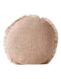 Top 10 👍 Aura Home Vintage Linen Fringe 55cm Cushion in Pink Clay 🔥