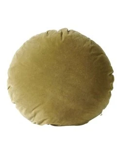 Cheap 🥰 Aura Home Luxury Velvet 45cm Round Cushion in Olive ✨