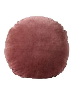 Coupon 🎁 Aura Home Luxury Velvet 45cm Round Cushion in Pink 👏