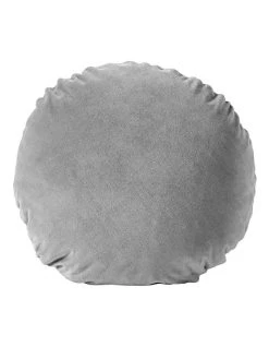 Deals 😀 Aura Home Luxury Velvet 45cm Round Cushion in Pebble ✔️