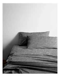 Wholesale ✔️ Aura Home Chambray Vintage Sheet Set in Smoke 🛒 -Bedroom Sales Store 691849990 691849720 1 2 720x928