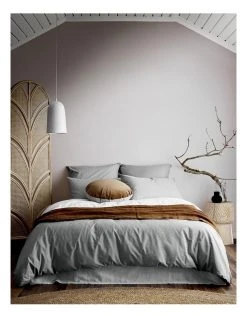 Cheapest 🎁 Aura Home Halo Organic Cotton Bedlinen Collection in Pebble ⌛