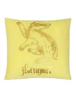 Best Pirce ✨ Harry Potter Hufflepuff Square Cushion Gold 🎁
