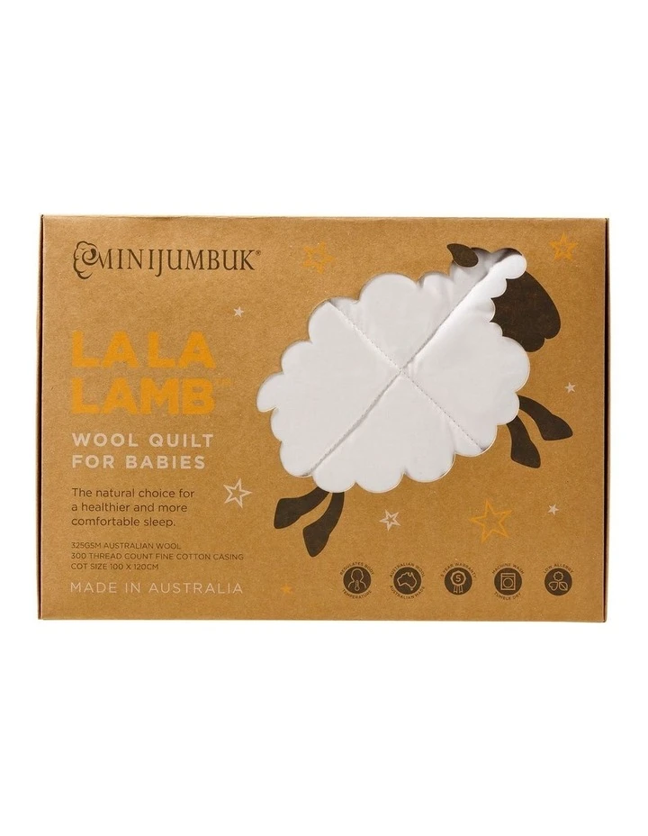 Deals ⭐ MiniJumbuk LA LA LAMB Cot Quilt ⭐ 1 Deals ⭐ MiniJumbuk LA LA LAMB Cot Quilt ⭐