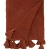 Discount ✔️ Vue Melaky Tassel Throw Burnt Orange ⭐