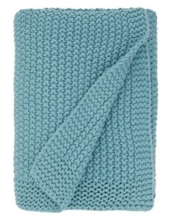 Brand new 😍 Australian House & Garden Norwood Knitted Throw Ocean Blue 🔔