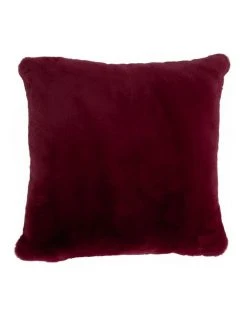 Buy 💯 Heritage Amelie Faux Fur Cushion Maroon ⌛