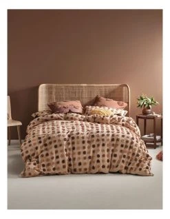 Outlet ⌛ Linen House Haze Quilt Cover Set Pecan 👍
