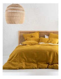 Buy 🛒 Linen House Nimes Linen Quilt Cover Set in Chai 💯