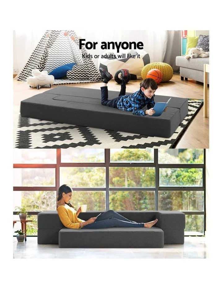 Buy 😀 Giselle Bedding Portable Sofa Bed Folding Mattress Lounger Chair Ottoman Grey ✔️ 4 Buy 😀 Giselle Bedding Portable Sofa Bed Folding Mattress Lounger Chair Ottoman Grey ✔️ - Image 4