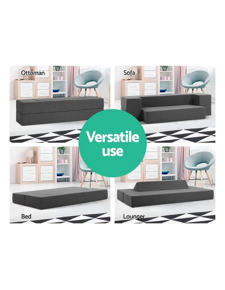 Buy 😀 Giselle Bedding Portable Sofa Bed Folding Mattress Lounger Chair Ottoman Grey ✔️ 5 Buy 😀 Giselle Bedding Portable Sofa Bed Folding Mattress Lounger Chair Ottoman Grey ✔️ - Image 5