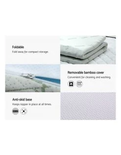 Cheap ✔️ Giselle Bedding COOL GEL Memory Foam Mattress Topper BAMBOO 8CM 7-Zone Queen ❤️ -Bedroom Sales Store 757101700 5 720x928