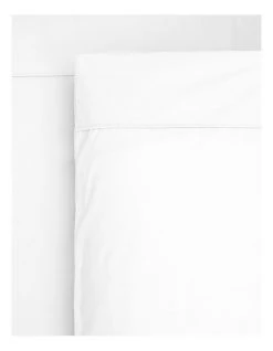 New 😀 Heritage Finest Cotton 1000TC Sheet Set White ⌛