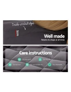 Best Pirce 🎉 Giselle Bedding Bamboo Charcoal Pillowtop Mattress Topper Protector Cover Double 😀 -Bedroom Sales Store 758115010 3 720x928