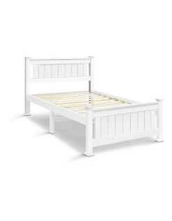 Best reviews of ⌛ Artiss Single Size Wooden Bed Frame - White 🌟