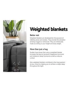 Best Pirce 🥰 Giselle Bedding Cotton Weighted Gravity Blanket Deep Relax Sleeping Adult 7KG ⭐ -Bedroom Sales Store 758132740 4 720x928
