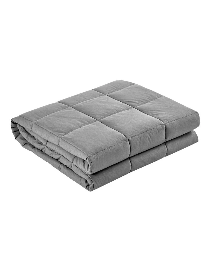 Budget 😍 Giselle Bedding 9KG Cotton Weighted Gravity Heavy Blanket Deep Relax Adult Grey 🔥 1 Budget 😍 Giselle Bedding 9KG Cotton Weighted Gravity Heavy Blanket Deep Relax Adult Grey 🔥