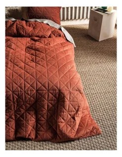 Buy ✔️ Linen House Heath Quilt Cover Set Rust ❤️ -Bedroom Sales Store 773531920 841913740 3 720x928