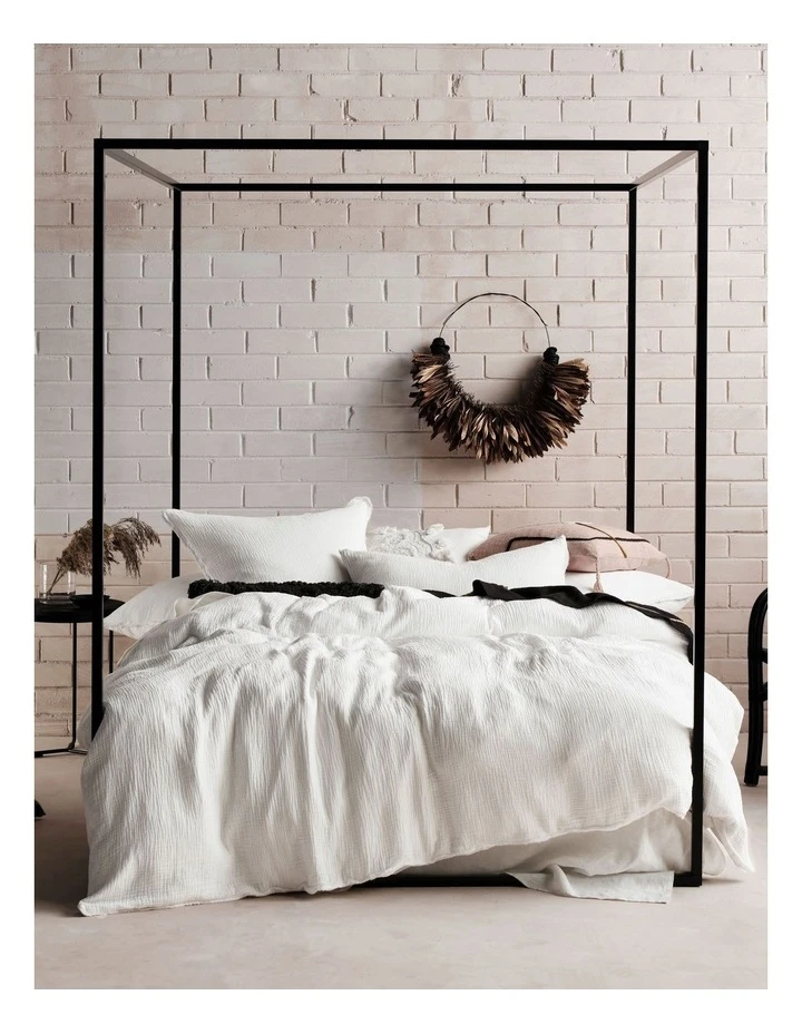 Cheapest ✨ Linen House Elysian Quilt Cover Set in White 🌟 1 Cheapest ✨ Linen House Elysian Quilt Cover Set in White 🌟