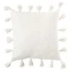 Hot Sale 🔔 Vue Gibraltar Cotton Slub Cotton With Tassels Cushion Off White ❤️