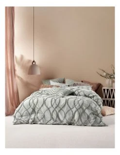 Best Sale 🧨 Linen House Amadora Quilt Cover Set in Smoke 🤩