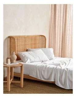 Coupon ✨ Linen House Nara Bamboo Cotton 400TC Sheet Set White 😉