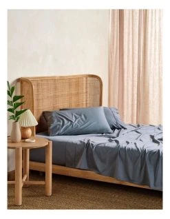Best reviews of 🥰 Linen House Nara Bamboo Cotton 400TC Sheet Set Bluestone 🛒
