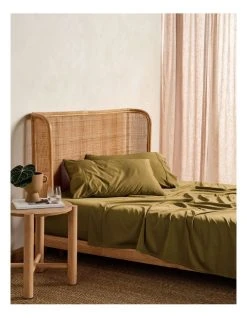 Best Pirce 👏 Linen House Nara 400TC Bamboo Cotton Sheet Set Bronze 🛒