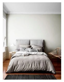 New 🔥 Aura Home Heirloom Stripe Bedlinen Collection in Charcoal 🤩