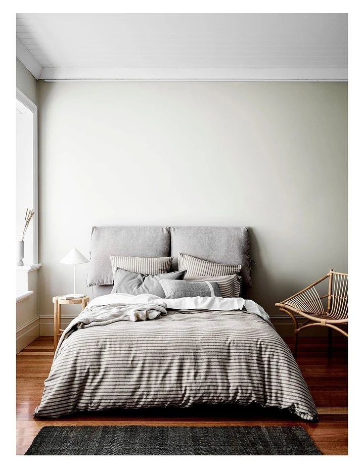 New 🔥 Aura Home Heirloom Stripe Bedlinen Collection in Charcoal 🤩 1 New 🔥 Aura Home Heirloom Stripe Bedlinen Collection in Charcoal 🤩