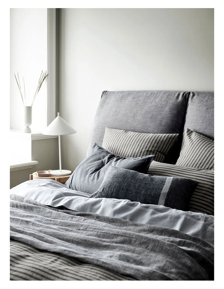New 🔥 Aura Home Heirloom Stripe Bedlinen Collection in Charcoal 🤩 2 New 🔥 Aura Home Heirloom Stripe Bedlinen Collection in Charcoal 🤩 - Image 2