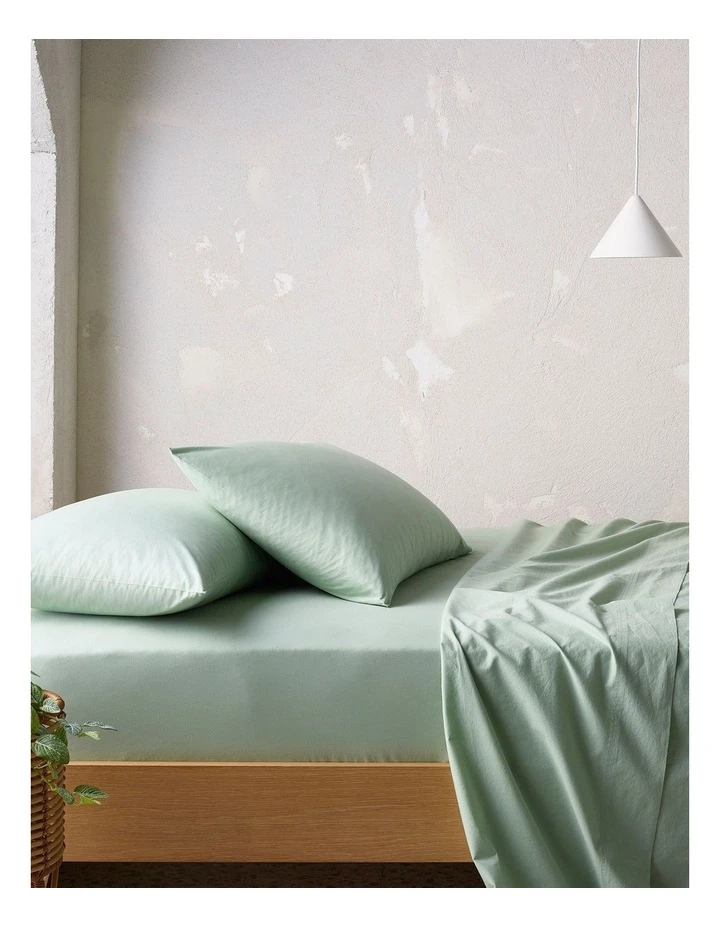 Promo ๐ Vue Organic Stonewashed Cotton 250TC Sheet Set Sage ๐ 1 Promo ๐ Vue Organic Stonewashed Cotton 250TC Sheet Set Sage ๐