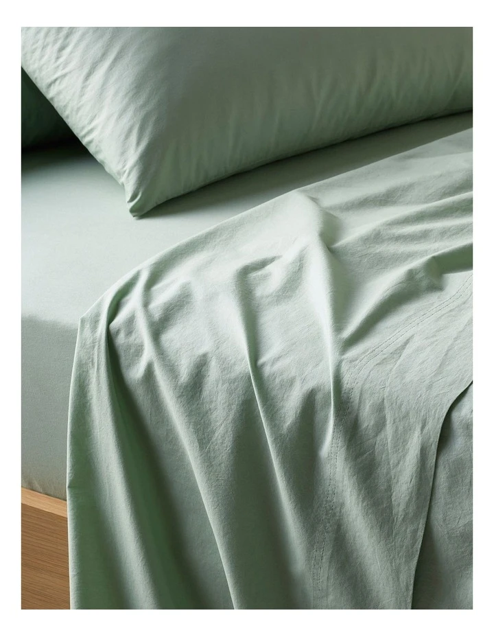 Promo ๐ Vue Organic Stonewashed Cotton 250TC Sheet Set Sage ๐ 2 Promo ๐ Vue Organic Stonewashed Cotton 250TC Sheet Set Sage ๐ - Image 2