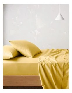 Best reviews of 🔥 Vue 250TC Organic Stonewashed Cotton Sheet Set Mimosa 😉