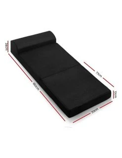 Outlet 🤩 Giselle Bedding Folding Foam Mattress Portable Single Sofa Bed Mat Air Mesh Fabric Black 👏 -Bedroom Sales Store 780376330 2 720x928