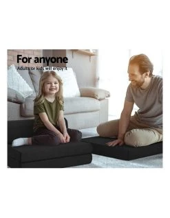 Outlet 🤩 Giselle Bedding Folding Foam Mattress Portable Single Sofa Bed Mat Air Mesh Fabric Black 👏 -Bedroom Sales Store 780376330 5 720x928