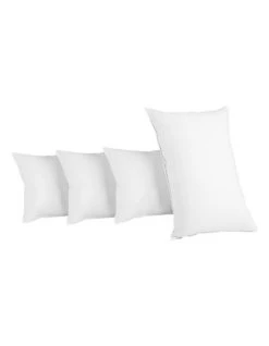 Cheap 👏 Giselle Bedding King Size 4 Pack Bed Pillow Medium*2 Firm*2 Microfibre Fiiling 🎉